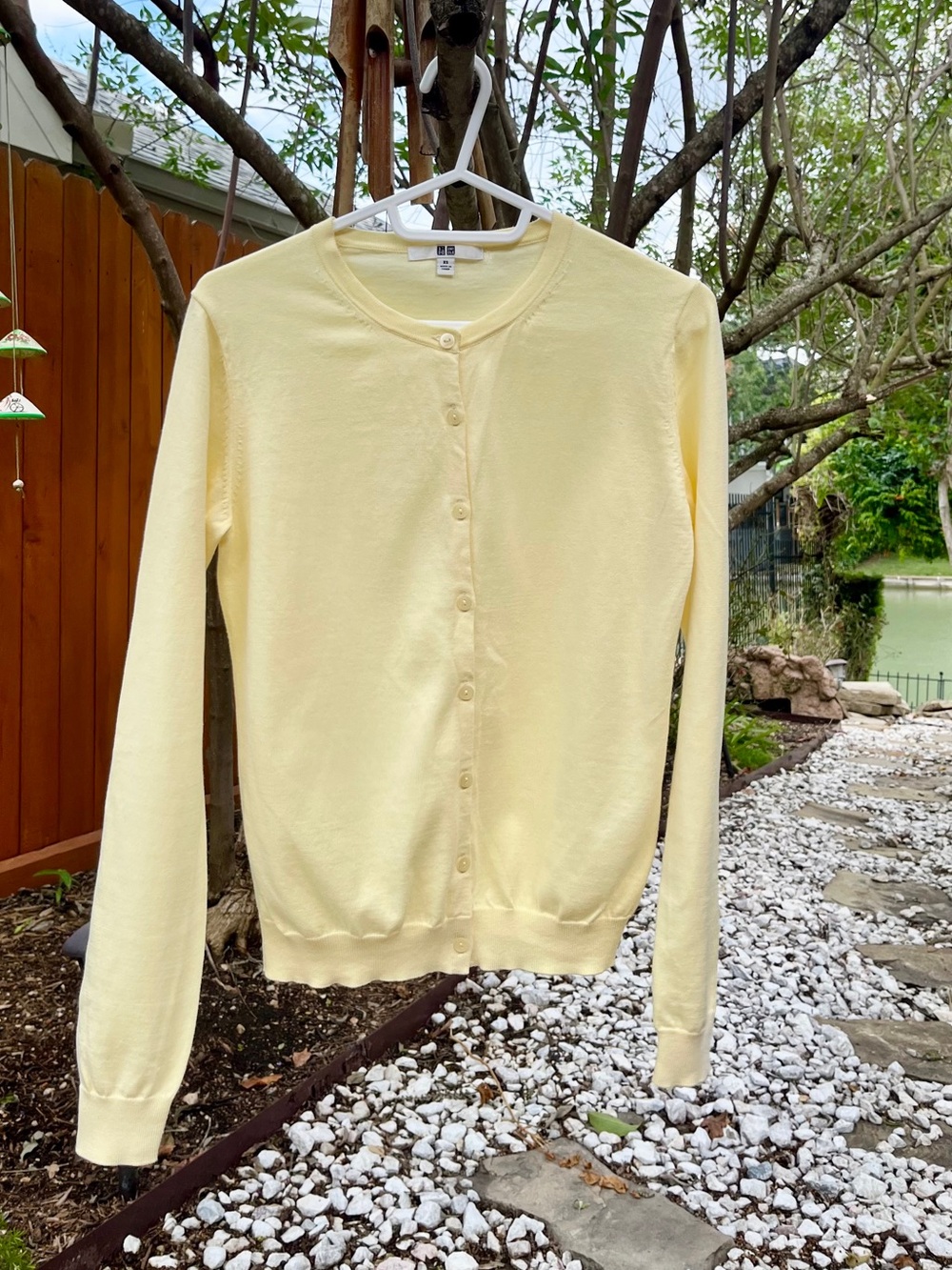 Uniqlo Pale Yellow Button-Front Women's Cardigan